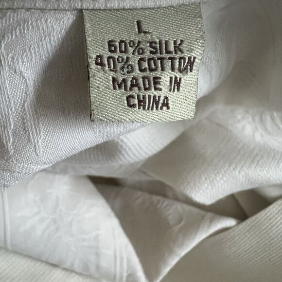 Tommy Bahama Silk Cotton Subtle Print Button Down Shirt Size Large - Picture 6 of 6